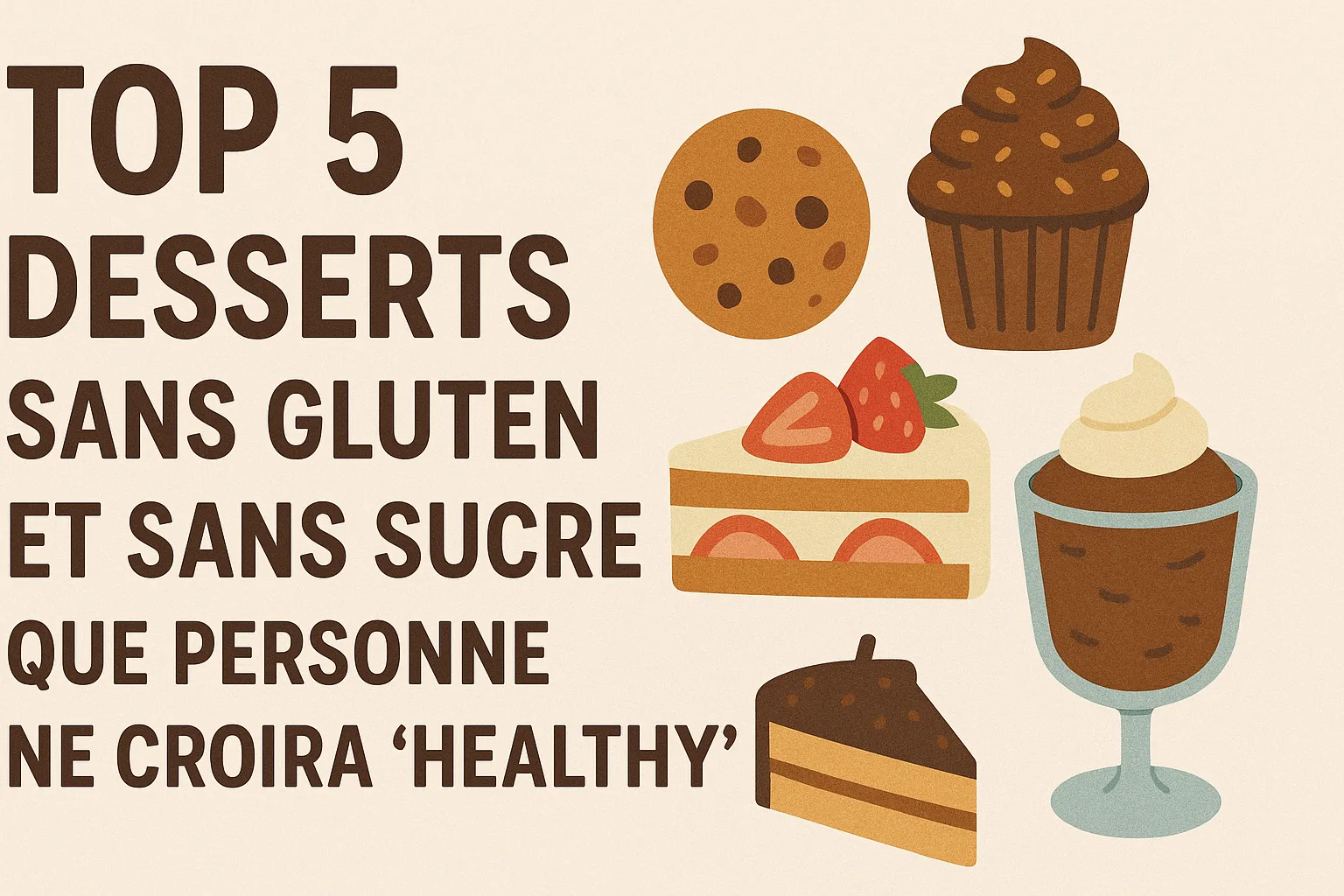 Top 5 Desserts Sans Gluten et Sans Sucre Que Personne Ne Croira “Healthy” Top 5 Desserts Sans Gluten et Sans Sucre Que Personne Ne Croira “Healthy”